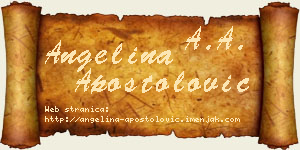 Angelina Apostolović vizit kartica
